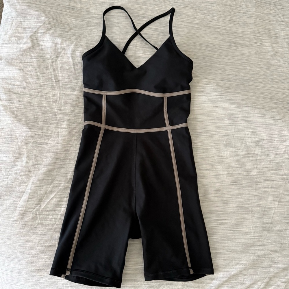Abercrombie & Fitch Black Jumpsuit with Tan Accents